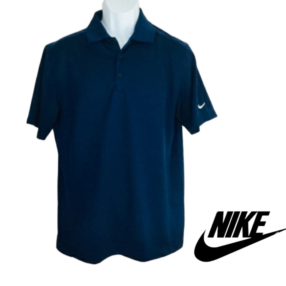 Nike Golf Dri-Fit Polo Navy Blue Size Medium
